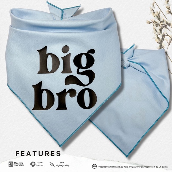 Dog Bandana • Big Sis or Big Bro Dog Bandana • Baby announcement Dog Bandana - Picture 1 of 10